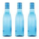 Oliveware Premium AKQUA Range Plastic Water Bottle, 1L, Set of 3, Blue