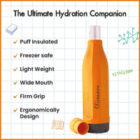 SOPL-OLIVEWARE Freshy Water Bottle with Better Grip, 1000 ml Bottle, BPA Free & Leak Proof, For Home, Office & Gym use - Yellow