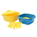 oliveware Plastic Dhokla Idly Maker, Vegetable Steamer And Rice Cooker Set, Yellow