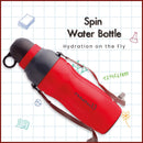 SOPL-OLIVEWARE Spin Water Bottle with Better Grip, 500 ml Bottle, BPA Free & Leak Proof, For Home, Office & Gym use - Red
