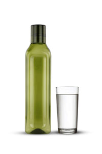 Oliveware Premium Plastic Water Bottle, 1L, Set of 3, Green