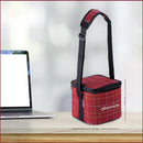 SOPL-OLIVEWARE Feast Glassware Square Lunchbox, Borosilicate Glass Containers, Microwave Safe & Leak Proof, 2 Containers with BPA Free Lids (320ml) Each - Red