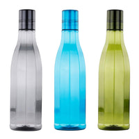 oliveware Premium AKQUA Range Plastic Water Bottle, 1L, Set of 3, Multicolour