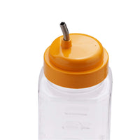 oliveware Oil Dispenser - Yellow | Easy to Pour | Leak-Proof | Oil Container Transparent | 1000 ml Capacity | Anti Skid & No Spill Bottle