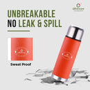 SOPL-OLIVEWARE Haze Vacuum Double Wall Bottle, Stainless Steel (750ml), Hot & Cold, Insulated Bottle, Fit for Indoor & Outdoors - Orange