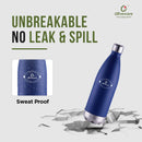 SOPL-OLIVEWARE Camo Vacuum Double Wall Bottle, Stainless Steel (1000ml), Hot & Cold, Insulated Bottle, Fit for Indoor & Outdoors - Blue