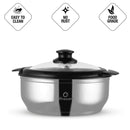 Oliveware Maestro Casseroless Thermosteel & Double Wall Insulation (2000 ml) with Insulated Lid Keep Food Hot, Stainless Steel