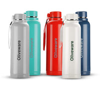 oliveware Aura Insulated Steel Bottle - Blue, Stainless Steel, Pack Of 1, 690 Ml