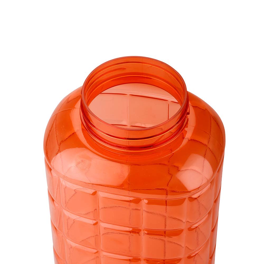 Oliveware Orange Chess Jug with 1500 ml Capacity, BPA Free Plastic for Home, Office & Gym