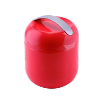 oliveware Bella Lunch Box, 3 Containers in 300ml Each, BPA Free, Insulated Body with Carry Handle, Leak Proof & Sturdy, Easy to Carry - Red