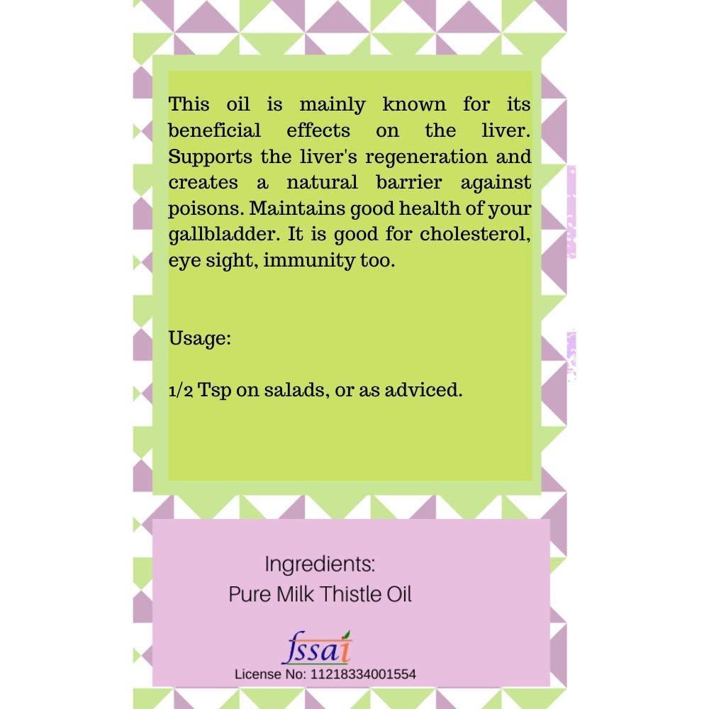 Oilcure Milk Thistle Oil | Cold Pressed | Pure - 30 ml