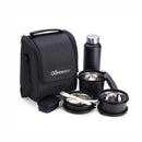 SOPL-OLIVEWARE Teso Elite Pro Lunch Box with Steel Cutlery, 3 Microwave Safe Inside Steel Containers(290ml, 450ml & 600ml),Plastic Pickle Box (130ml),Steel Water Bottle(750ml)