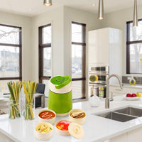 Oliveware Jumbo Lunch Box - 4 Containers | Full Set Office Use | Insulated Body | Leak Proof | Full Meal & Easy to Carry - Green, Plastic, 300 ml