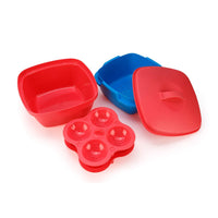 oliveware Plastic Dhokla/Idli Maker, Steamer And Rice Cooker , Red