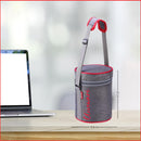 SOPL-OLIVEWARE Innox Glassware Lunchbox, Borosilicate Glass Containers, Microwave Safe & Leak Proof, 3 Containers with BPA Free Airtight Lids (400ml) Each - Red