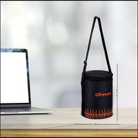 SOPL-OLIVEWARE Dazzle Glassware Round Lunchbox | with Napkin & Steel Spoon | Borosilicate Glass | Microwave Proof | Set of 3 (400ml)