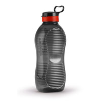 Oliveware King 2 Litre Water Bottle | For Home, Office & Gym | 2000 ML Jumbo Size | Sturdy with Holder | BPA Free Premium Bottle | Best Big 2L Bottle - Black Red (Plastic)