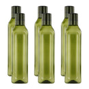 Oliveware Premium Plastic Water Bottle, 1L, Set of 6, Green
