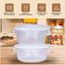 Oliveware Food Storage Container| Set of 2 |Round Containers |400ml each|Air-Tight Fridge Organizer Case |BPA-Free Locking Lids |Microwave & Freezer Safe |Leak Proof Food Storage Meal Prep Containers