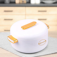 SOPL-OLIVEWARE Fresco Insulated Casserole, Inside Stainless Steel Keep Food Warm, BPA Free, Set of 1 (1000 ml Capacity) - White