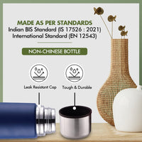 SOPL-OLIVEWARE Haze Vacuum Double Wall Bottle, Stainless Steel (750ml), Hot & Cold, Insulated Bottle, Fit for Indoor & Outdoors - Matt Blue