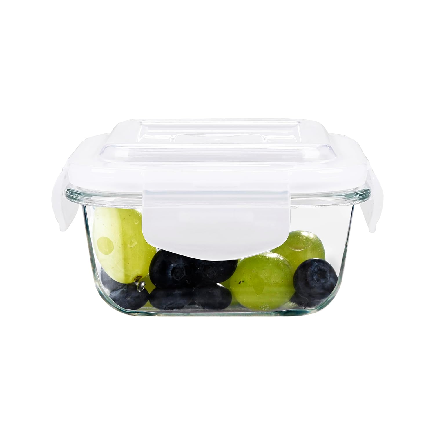 Oliveware Food Storage Container | Square Container | 320ml| Air-Tight Fridge Organizer Case | BPA-Free Locking Lids | Microwave & Freezer Safe | Leak Proof Food Storage Meal Prep Containers