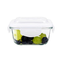 Oliveware Food Storage Container | Square Container | 320ml| Air-Tight Fridge Organizer Case | BPA-Free Locking Lids | Microwave & Freezer Safe | Leak Proof Food Storage Meal Prep Containers