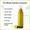 SOPL-OLIVEWARE Freshy Water Bottle with Better Grip, 1000 ml Bottle, BPA Free & Leak Proof, For Home, Office & Gym use - Green