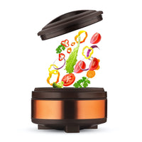 oliveware SOPL (Logo) with Device Glory Sturdy Base High Grade Classic Insulated Casserole with Insulated Lid, Stainless Steel, Easy to Carry Handle (Copper, Brown, 2000 ml)