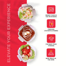 SOPL-OLIVEWARE Bounty Borosilicate Glassware Lunchbox, Microwave & Freezer Safe, Set of 3 containers with BPA Free Airtight Lids (320ml) Each - Red