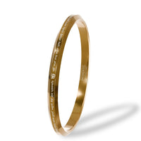 Gold Ik Onkar Satnam Mantra MicroCarved Punjabi Kada Stainless Kada For Everyday Wear | Gloss Finish
