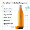 SOPL-OLIVEWARE Rivo Water Bottle with Better Grip, 700 ml Bottle, BPA Free & Leak Proof, For Home, Office & Gym use - Red