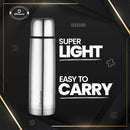 SOPL-OLIVEWARE Haze Vacuum Double Wall Bottle, Stainless Steel (750ml), Hot & Cold, Insulated Bottle, Fit for Indoor & Outdoors - Silver