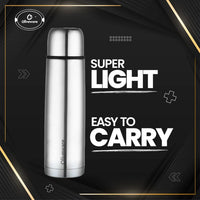 SOPL-OLIVEWARE Haze Vacuum Double Wall Bottle, Stainless Steel (750ml), Hot & Cold, Insulated Bottle, Fit for Indoor & Outdoors - Silver