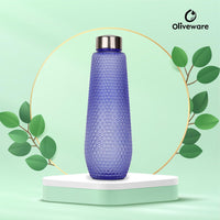 oliveware Corn Water Bottle with Round Cap | BPA Free & 100% Leak Proof | 1000 Ml | Sturdy | Violet | Pack of 6