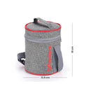 SOPL-OLIVEWARE Monarch Lunch Box, Microwave Safe & Leak Proof, 3 Inside Steel Containers with BPA Free Airtight Lids (290ml, 450ml & 450ml), Fabric Bag - Red