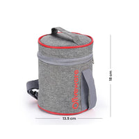 SOPL-OLIVEWARE Monarch Lunch Box, Microwave Safe & Leak Proof, 3 Inside Steel Containers with BPA Free Airtight Lids (290ml, 450ml & 450ml), Fabric Bag - Red