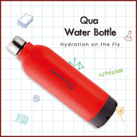 SOPL-OLIVEWARE Qua Water Bottle with Better Grip, 850 ml Bottle, BPA Free & Leak Proof, For Home, Office & Gym use - Red