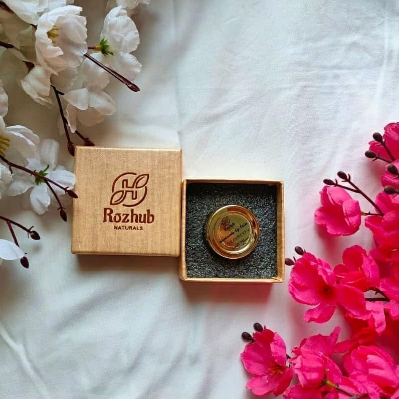 Rozhub Naturals Handmade Vegan Lip Balm for Dry, Chapped lips, Paraben & Sulphate Free - 8g (Rose Petal)