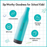 SOPL-OLIVEWARE Rivo Water Bottle | For Home, Office & Gym use | Pack of 1 | Better Grip | 1000 ml Water Bottle - Blue