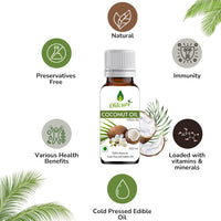 Oilcure Cold Pressed Coconut Edible Oil 100 ml -Pack of 3 (300 ml)