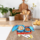 oliveware SOPL Micro Dynasty Food Storage Containers with Air Vent Lid, BPA-Free, Microwave Safe & Leak Proof, Set of 2 (2000L Big + 900 ml Small) - Blue