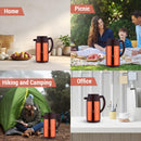 Oliveware Hazel Copper Flask Kettle | 1200 Ml | Functional Lid | Hassle Free Pouring | for Hot & Cold Beverages
