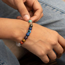 Solace Rose Quartz 9 Chakras Natural Stone Bracelet with Magsnap | Solace Rose Quartz 9 Chakra Natural Stone Bracelet | Healing Bracelet with Certified Natural Stones for Love & Balance