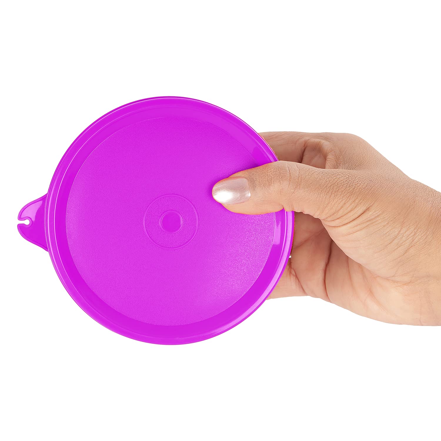 oliveware Magic Storage Containers, 100% Leak Proof and Spill Proof, 2 Stainless Steel Containers with BPA Free Airtight Lid (600ml Each) - Voilet