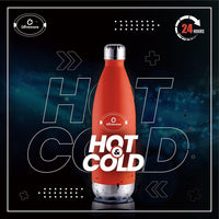 SOPL-OLIVEWARE Sigma Vacuum Double Wall Bottle, Stainless Steel, Hot & Cold, Insulated Bottle, Fit for Indoor & Outdoors (500 Ml, Orange)