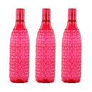 oliveware Premium Plastic Water Bottle, 1L, Set of 3, Pink