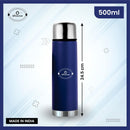 SOPL-OLIVEWARE Skyper Vacuum Bottle (500ml), Stainless Steel, Hot & Cold, Insulated Bottle, Fit for Indoor & Outdoors (Blue)