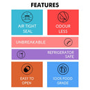 oliveware Set of 6 Printed Square Bowl Big Pink