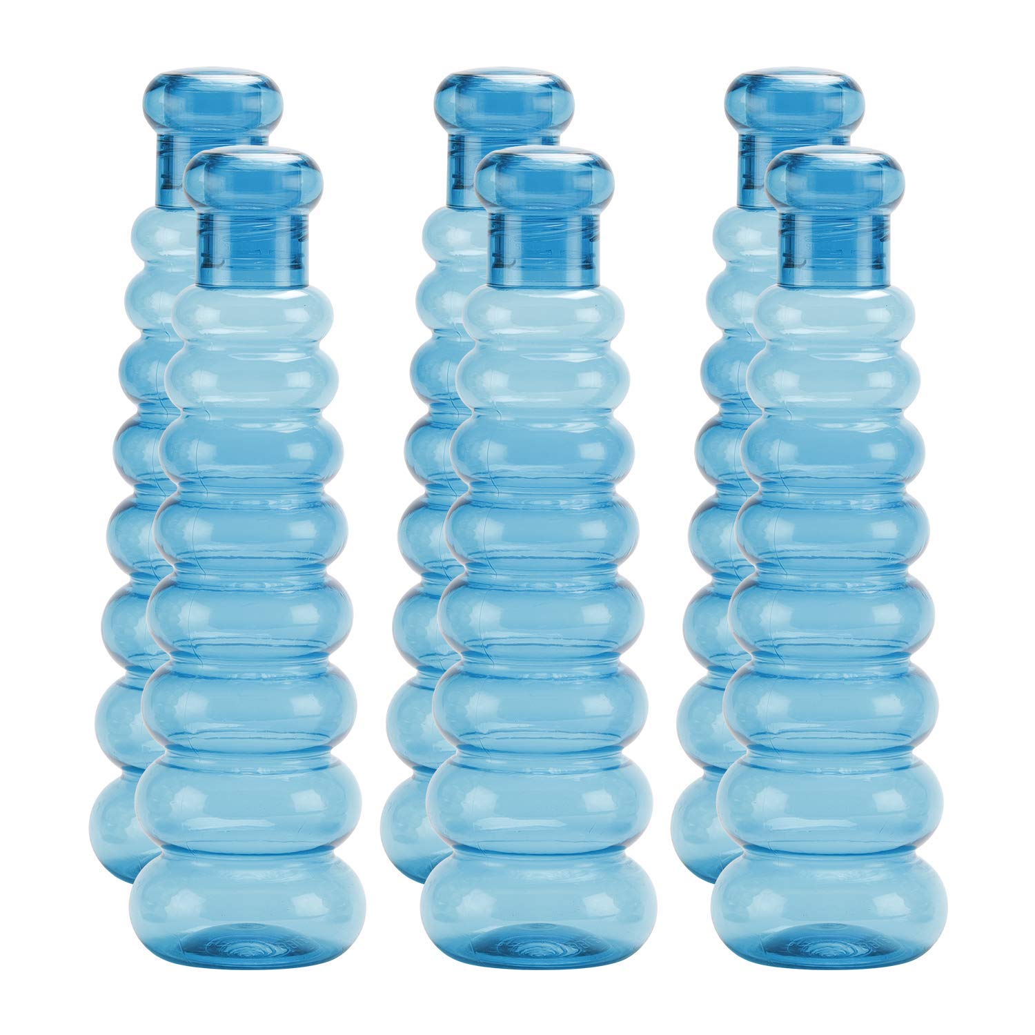 Oliveware Premium Plastic Water Bottle, 1L, Set of 3, Blue